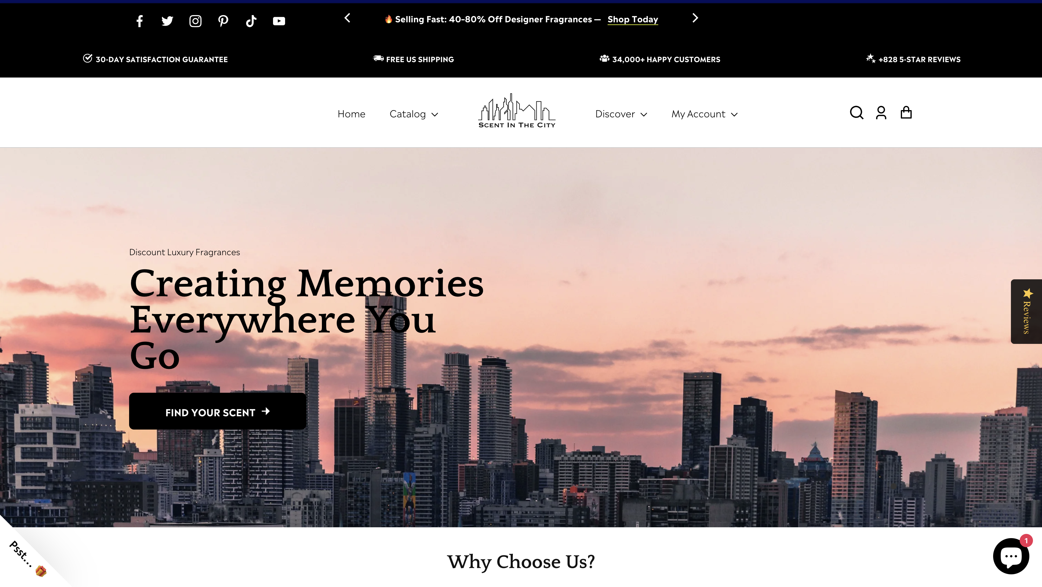 Scent in the City website